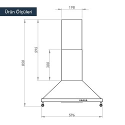 Kumtel Rustik Siyah Davlumbaz DP6-RBL