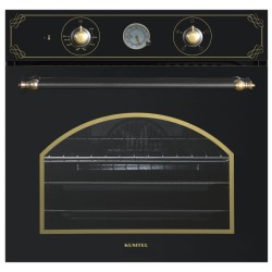 Kumtel Rustik Siyah Cam Ankastre Fırın