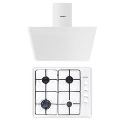 Kumtel 2'li Beyaz Emaye Ankastre Set  (Ocak-Davlumbaz)