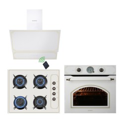 Kumtel Rustik Bej Cam Ankastre Set