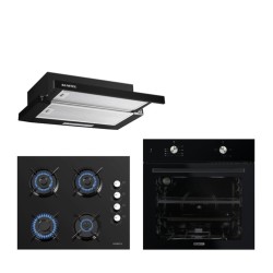 Kumtel Siyah Aspiratörlü Home Ankastre Set