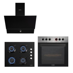 Kumtel Fastfryer Inox-Siyah Ankastre Set